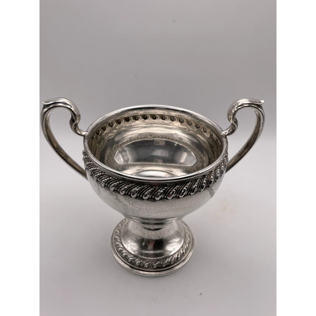 Metal Vintage F B Rogers Sterling Silver Creamer & Sugar Bowl Circa 1910; Weighted at Bottom For Sale - Image 7 of 9