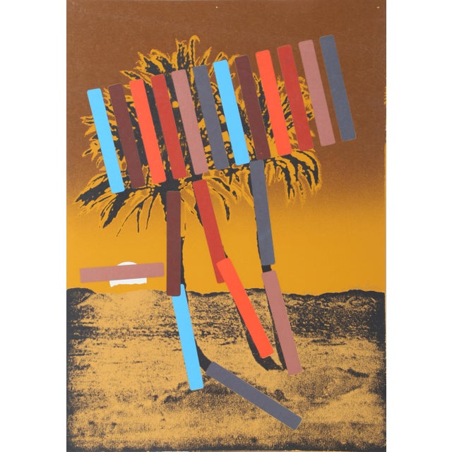 Contemporary "Gold Palm" Working Proof Print by Menashe Kadishman For Sale - Image 3 of 3