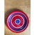 Vintage Raymor Red and Blue Striped Ceramic Plate For Sale - Image 4 of 12