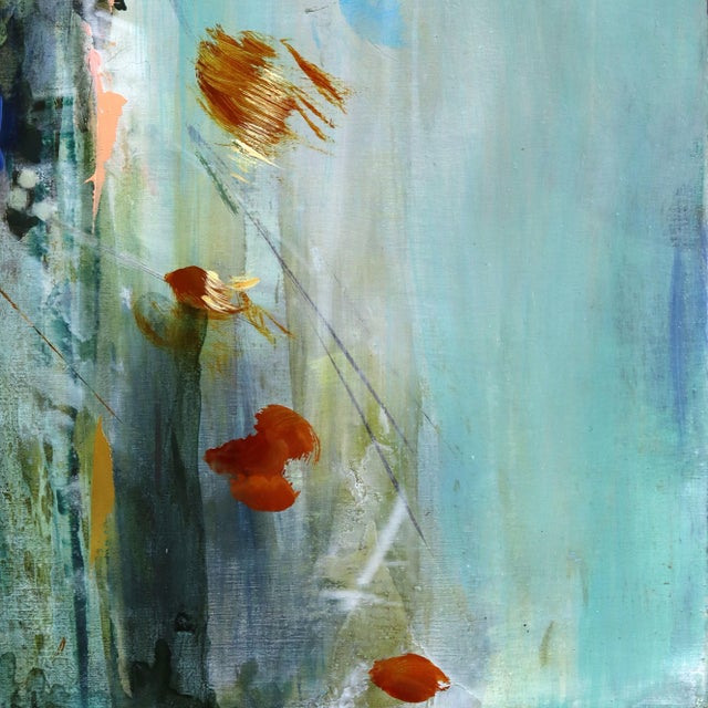 Passing Glimpses - Original Contemporary Abstract Oil Painting on Wood Panel by Denna Erickson For Sale - Image 4 of 9