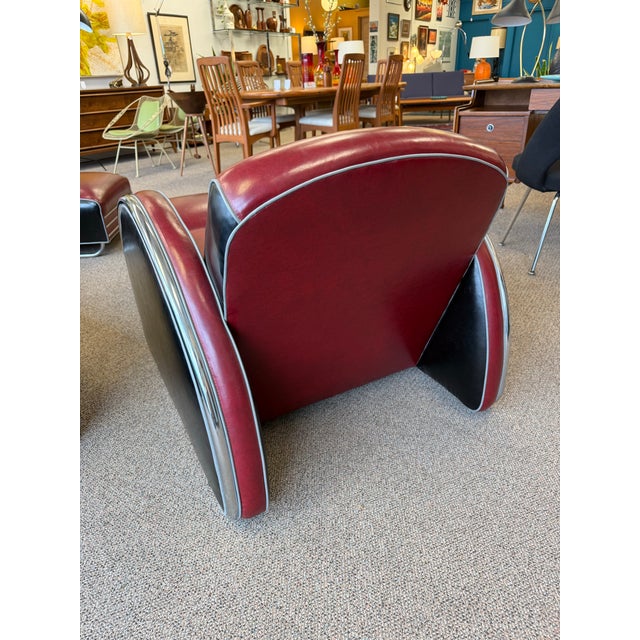 Metal 1980’s Donald Deskey Inspired Stream Line Modern Six Piece Seating Group For Sale - Image 7 of 12