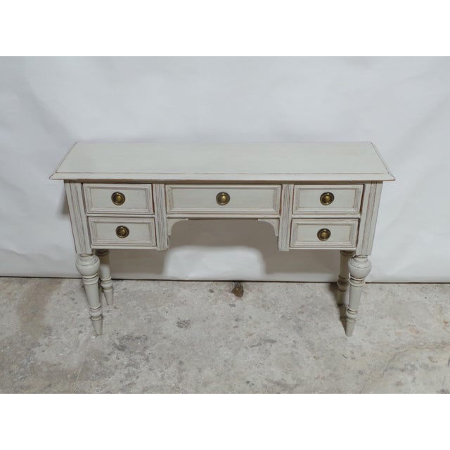 Gustavian (Swedish) Swedish Gustavian Style 5 Drawer Console Table For Sale - Image 3 of 11