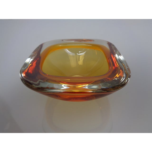 Amber Murano Glass Bowl, Italy, 1960s For Sale - Image 4 of 11