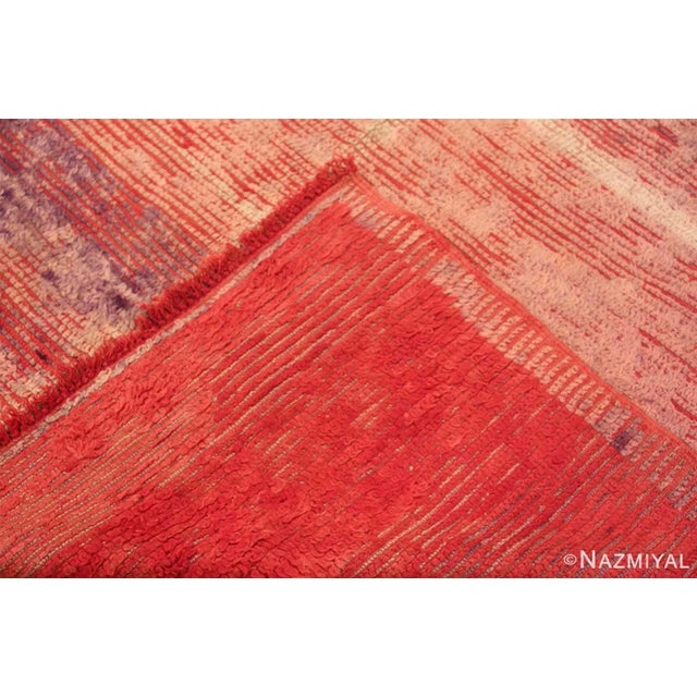 Textile Nazmiyal Collection Double Sided Vintage Berber Moroccan Red Rug For Sale - Image 7 of 7
