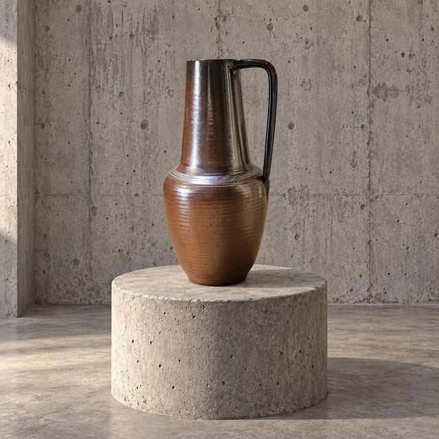 Large Ceramic Earthenware Jug Vase For Sale - Image 4 of 4