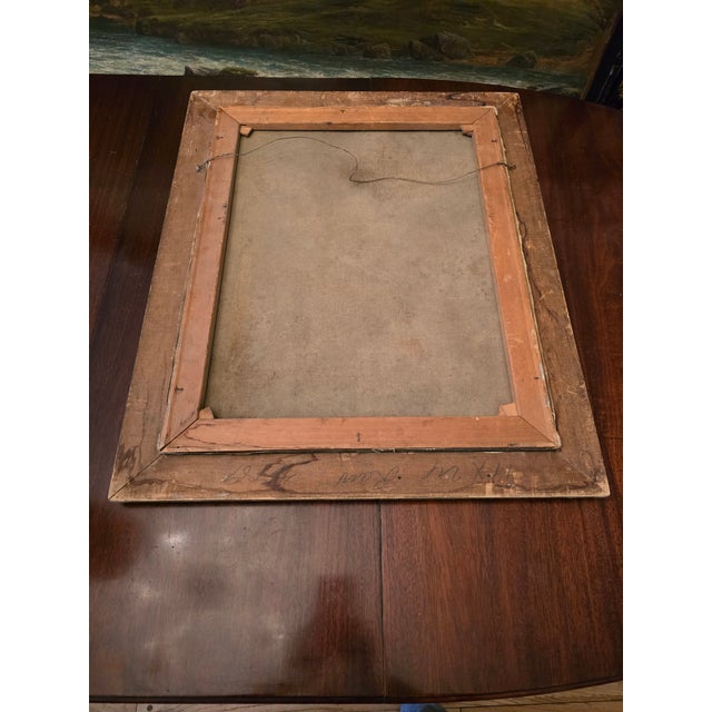 Champagne Vintage Mid Century Modern Signed Painting For Sale - Image 8 of 11