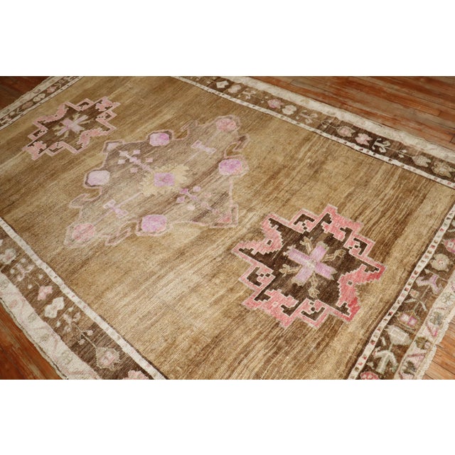 Turkish Vintage Turkish Kars Primitive Rug - 6'6" x 9'11" For Sale - Image 3 of 8