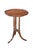 Mid Century Mersman matchbook mahogany pie crust pedestal table featuring a serpentine gallery top supported by fluted...