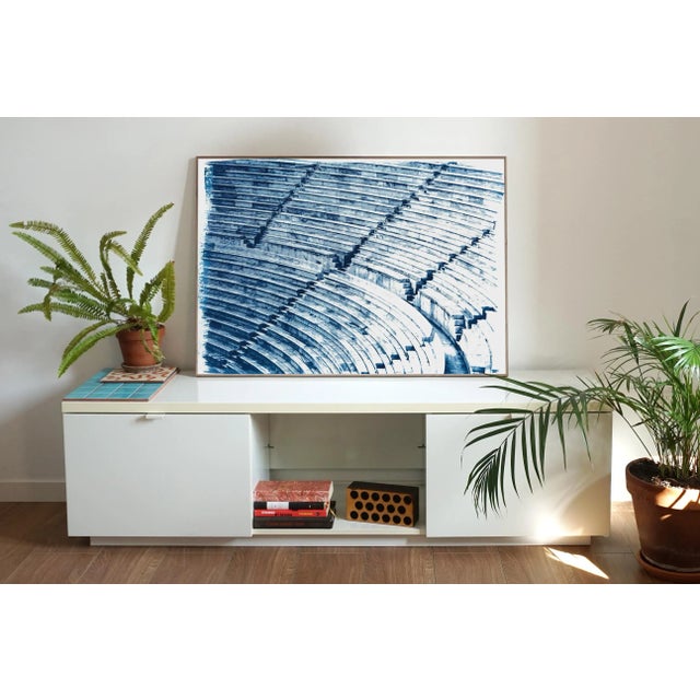This is an exclusive handprinted limited edition cyanotype of an Ancient Greek Amphitheater. Details: + Title: Greek...