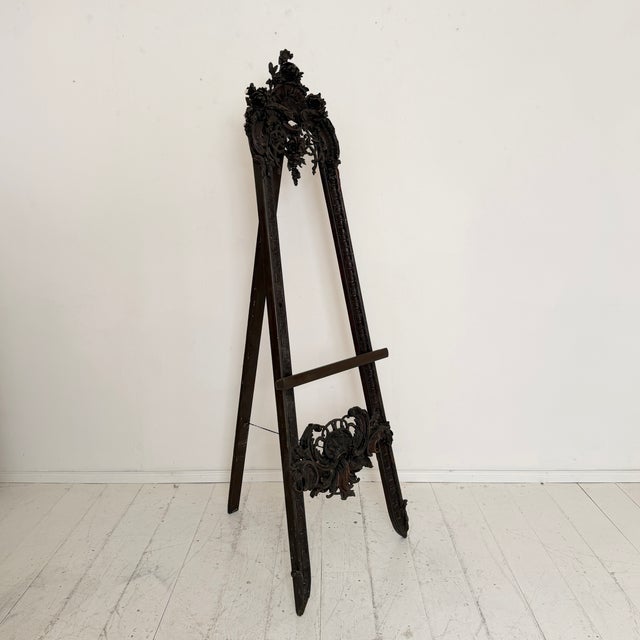 French Rococo Revival Molded Plaster Display Easel, 1880s For Sale - Image 9 of 14