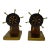 1930s Art Deco Ship's Wheel Bookends by Walter Von Nessen for Chase & Co. - a Pair For Sale