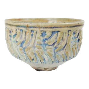 Contemporary Blue Taupe Studio Pottery Bowl