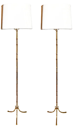 Vintage Maison Bagues Floor Lamps. A Pair