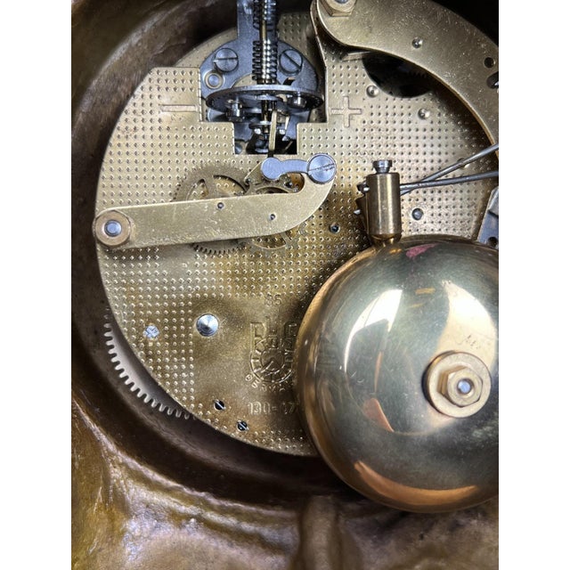 Vintage Brass Mantel Clock For Sale - Image 17 of 18