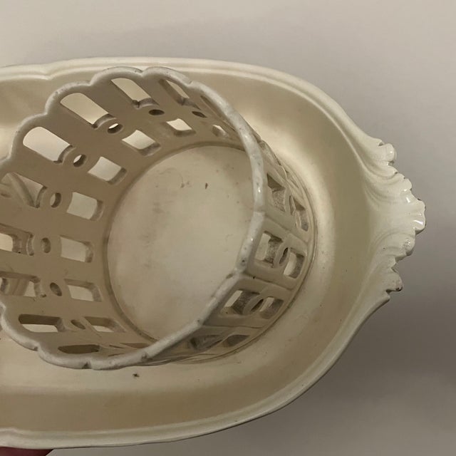 Antique 18th Century French Creamware Cruet Bottle Stand For Sale - Image 12 of 13