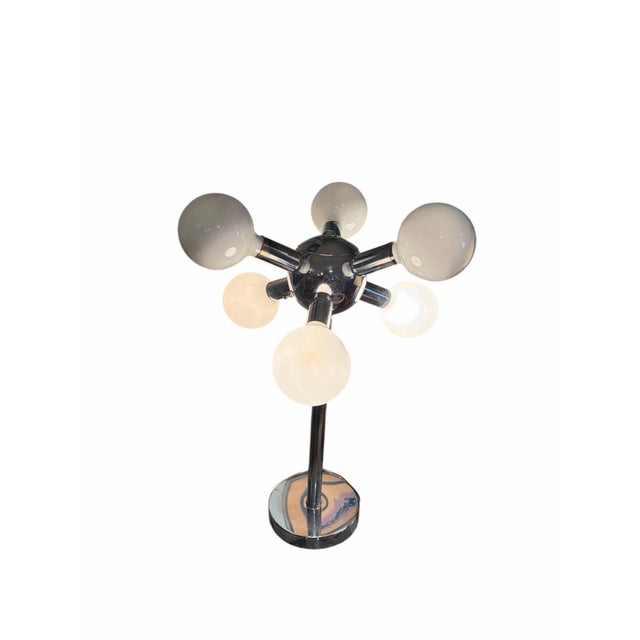 Robert Sonneman 1960s Mid-Century Modern Chrome Atomic Sputnik Table Lamp Attributed to Robert Sonneman For Sale - Image 4 of 6