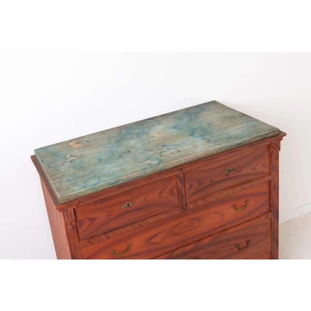 Brown Swedish Chest of Drawers For Sale - Image 8 of 17