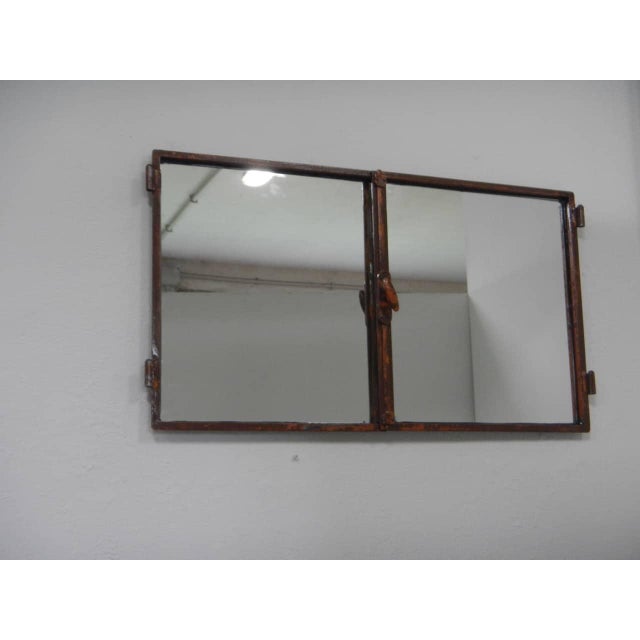 Industrial Mirror on Window, 1950s For Sale - Image 3 of 11