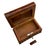 1970s Vintage Burl Wood Puzzle Box With Hidden Lock and Key For Sale - Image 5 of 7