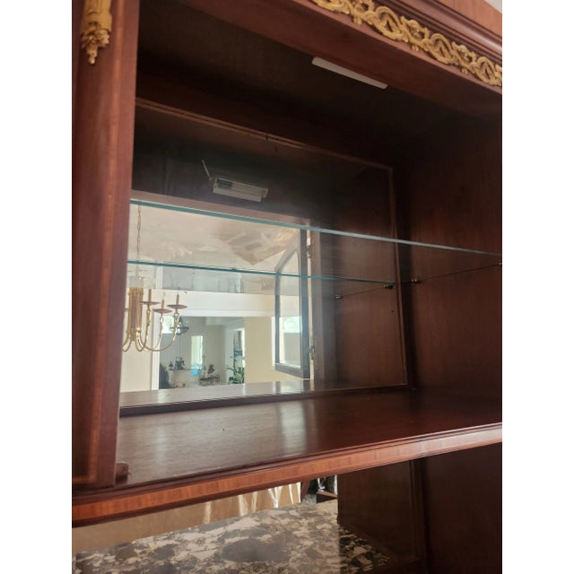 Wood French Louis XVI Style Marble Top Buffet Sideboard Inlay For Sale - Image 7 of 18