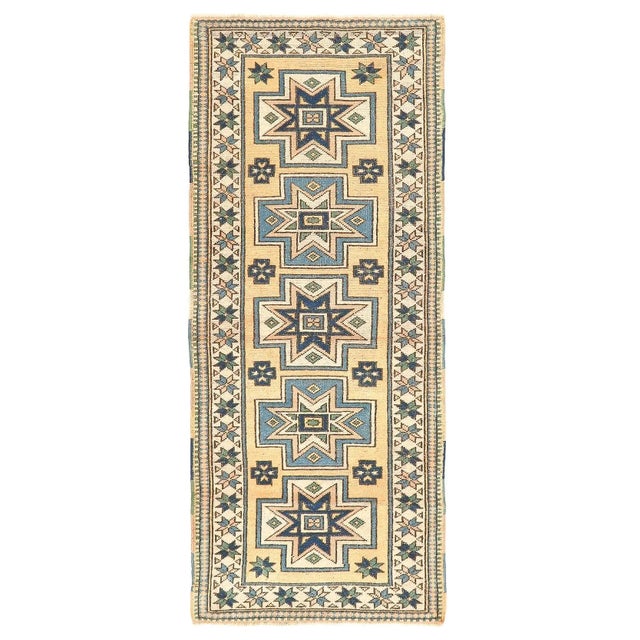 Textile Mid 20th Century Decorative Vintage Turkish Wool Rug For Sale - Image 7 of 7
