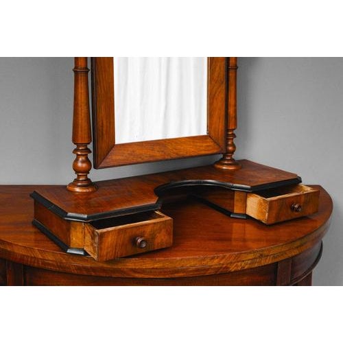 Glass Gründerzeit Table Mirror in Wood For Sale - Image 7 of 16