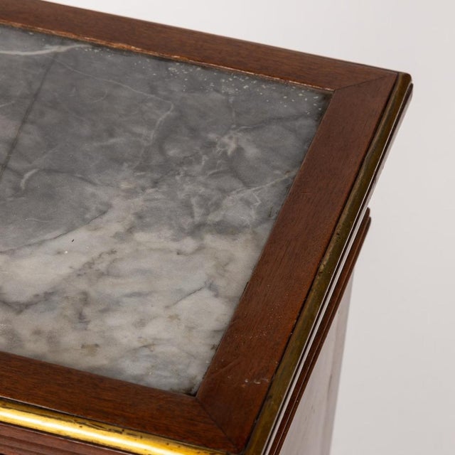 19th Century French Empire Style Ormolu Mounted Wood & Marble Pedestal, 1890s For Sale - Image 11 of 18