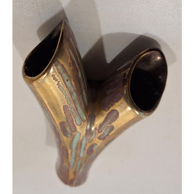 1950s Mid-Century Ceramic Model Number 456 Branch Wall Vase, Germany, 1950s For Sale - Image 5 of 7