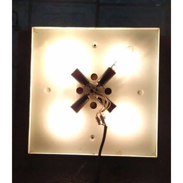 Metal Glass and Metal Wall Lamp from Veca, 1960 For Sale - Image 7 of 9