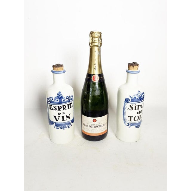 French Provencial Ceramic Bottles, 1960, Set of 3 For Sale - Image 11 of 12