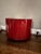 Art Deco Mid 20th Century Red Lacquer Laminate Cylinder Side Table Stand For Sale - Image 3 of 10