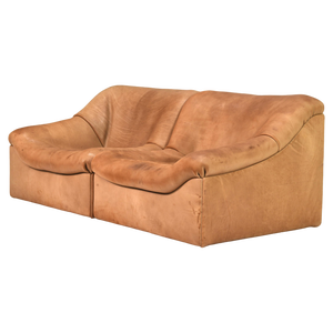 Set of DS46 Cognac Buffalo Leather Sectional Sofa from De Sede, 1976