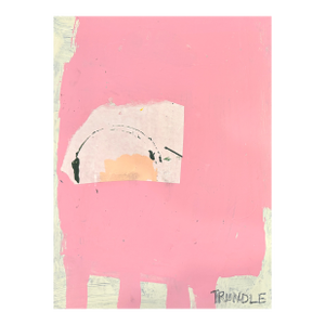 Sarah Trundle, Contemporary Abstract Painting on Paper, "Pinky"