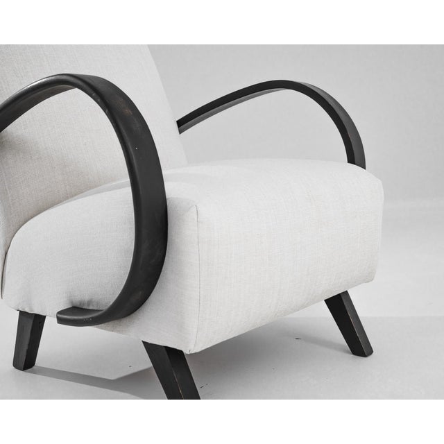 Mid 20th Century 1950s Czech Wooden Armchair by J. Halabala For Sale - Image 5 of 5