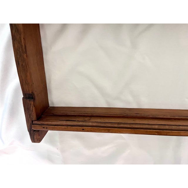 Vintage English Stained Pine Two-Shelf Wall Plate Rack For Sale - Image 11 of 11