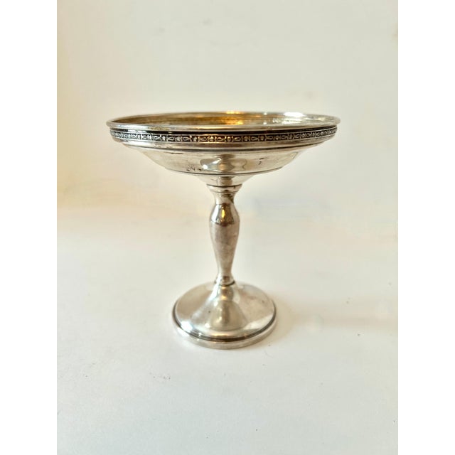 Sterling Silver Weighted Pedestal Compote For Sale - Image 4 of 11