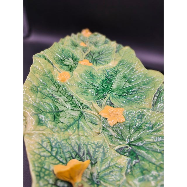 Antique c.1875 Victorian English George Jones Cucumber Platter 17" For Sale - Image 15 of 17