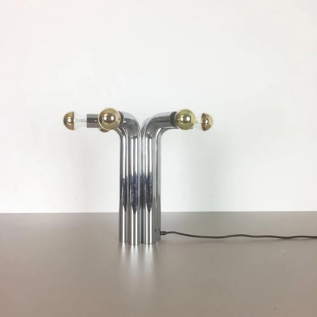 Modernist Chromed Sputnik Table Lamp from Cosack, Germany, 1960s For Sale - Image 10 of 11