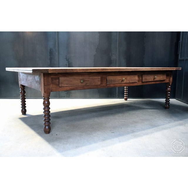 20th Century Wooden Passementier Table with Drawer, France, Lyon, 1880 For Sale - Image 13 of 17