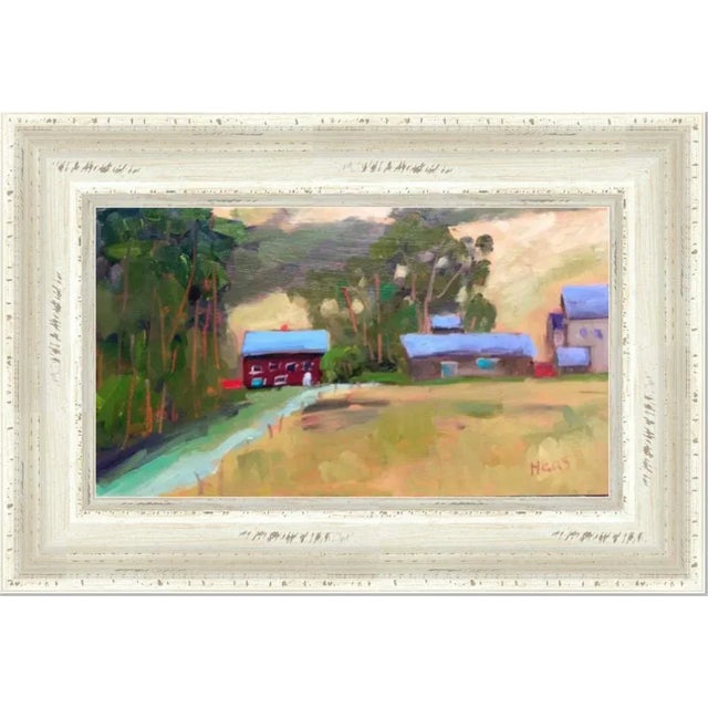 Contemporary Oil Painting Landscape, Bodega Bay Farm, Original Oil For Sale - Image 11 of 12