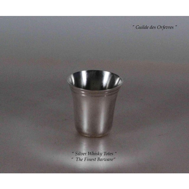 Metal New 1970’s Silverplate Whisky Tots/Liquor/Vodka Cups- Set of 6 For Sale - Image 7 of 10