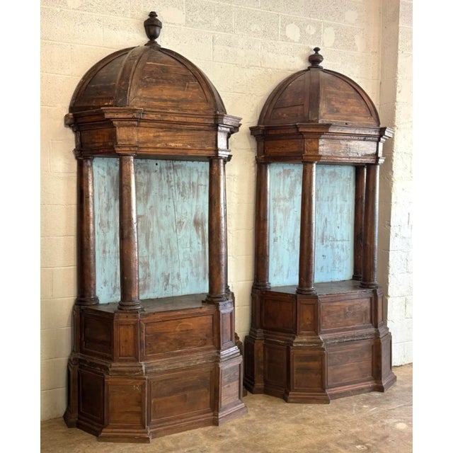 Vintage Boho 19th Century Spanish Sculpture Niches - A Pair For Sale In West Palm - Image 6 of 12