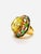 Baroque Bochic “Orient” Vintage Diamond, Lemon Quartz & Pink Tourmaline Ring Set 18 K Gold For Sale - Image 3 of 9