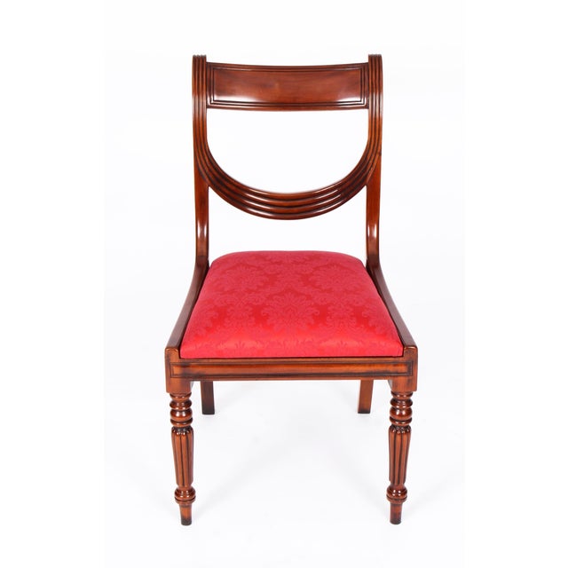 Vintage Regency Revival Swag Back Dining Chairs, Set of 12 For Sale - Image 15 of 18