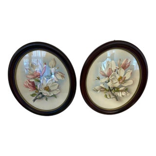 1930s I. B. Fischer Magnolia Reproduction Prints, a Pair For Sale