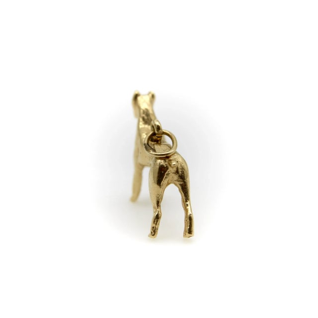 1970s Vintage 14k Gold Boxer Dog Standing Charm For Sale - Image 5 of 6
