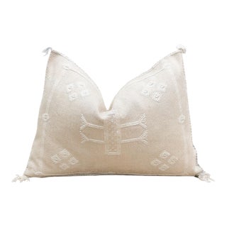 Sandstone Fade Silk Rug Lumbar Pillow For Sale