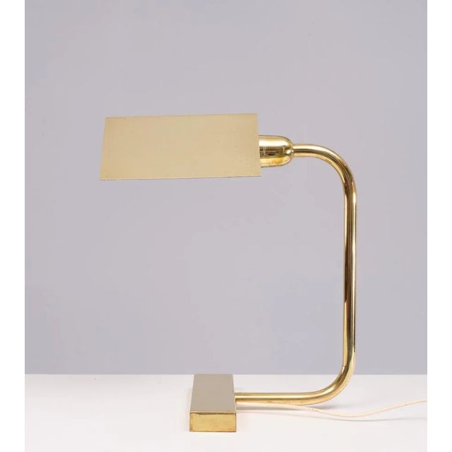 Mid-Century Brass Table Lamp, Switzerland, 1972 For Sale - Image 6 of 11