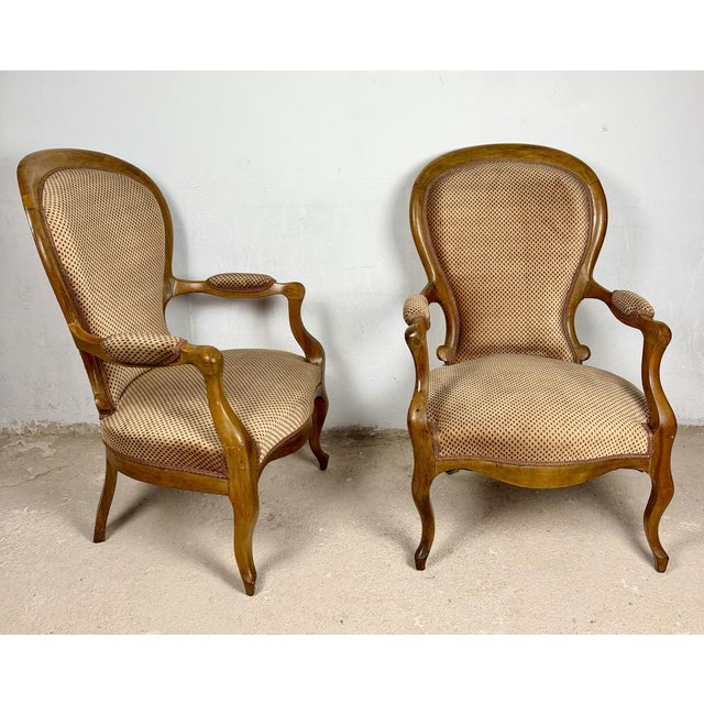 20th Century French Louis XV Armchairs, 1950, Set of 2 For Sale - Image 4 of 11