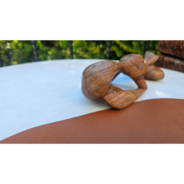 Figure of the Thinker in Afromosia African Teak, Gambia, 1970s For Sale - Image 6 of 8